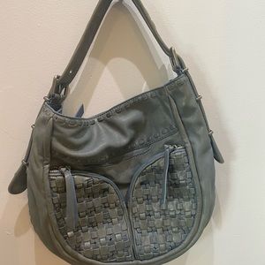 Lockhart Leather Light Blue Hobo handbag